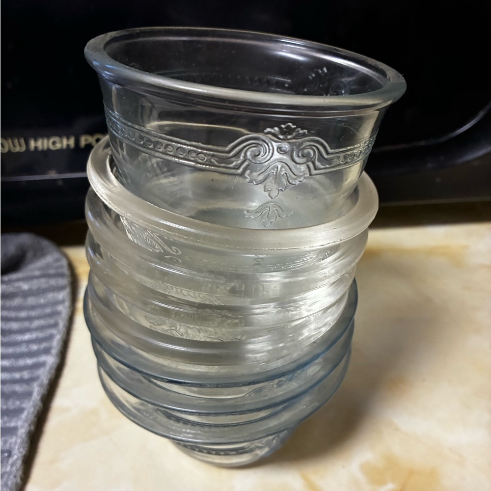 FIREKING-Ornate Clear Vintage Glass Bowls